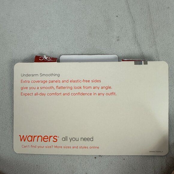 Warners Blissful Benefits Underarm Smoothing T Shirt Bra 36C Unlined Floral - Picture 4 of 7